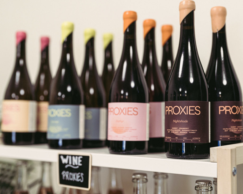 The Sipple inventory includes wines, beers, spirits and aperitifs, all alcohol-free. (Photo by Therron Francis)