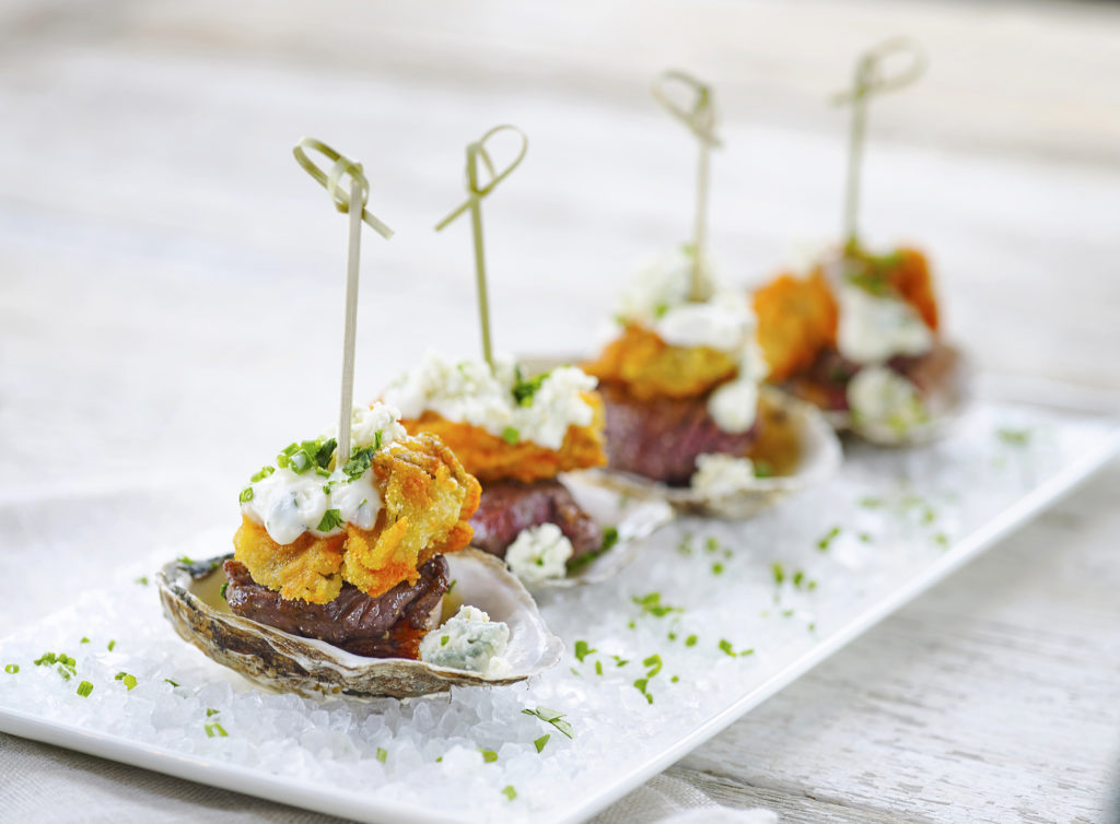 Carpetbagger on the Half Shell appetizers are among the fan favorites from Berg Hospitality Group restaurants that will be offered at The Ranch during the HLS&R. (Photo by Felix Sanchez)