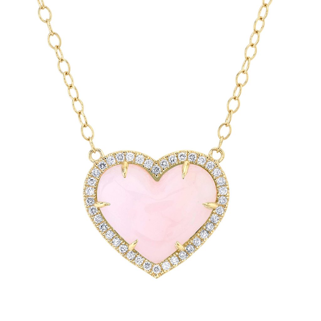 Diamond & Pink Juicy Heart Necklace, $2,135, available at MARKET
