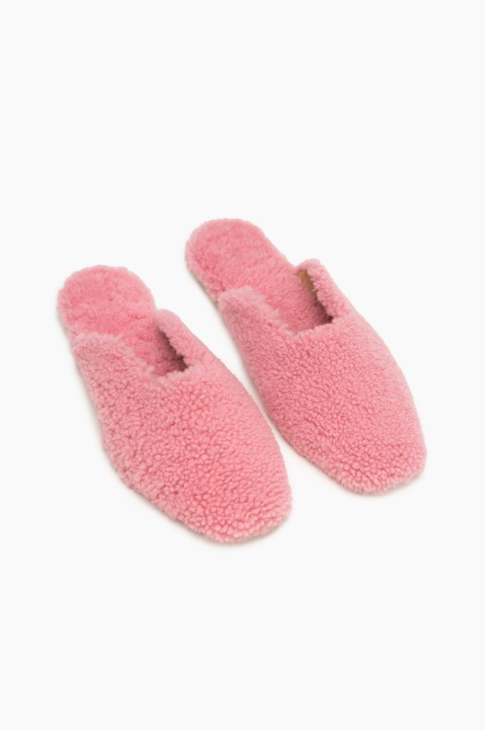 Sleeper Pink Shearling Slippers available at MARKET, $290