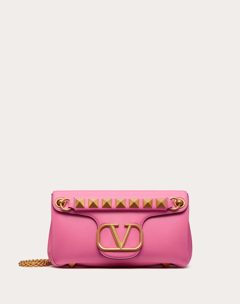 Valentino Stud Sign Nappa Shoulder Bag, $2,850
