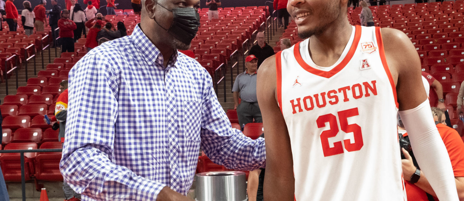Hakeem Olajuwon and Josh Carlton