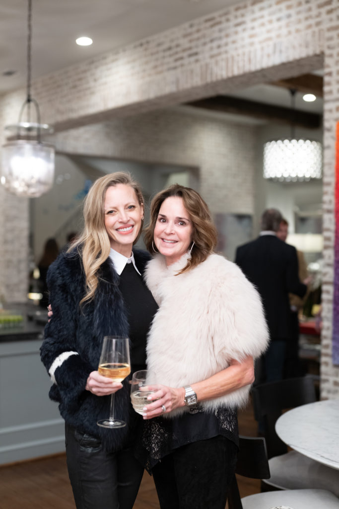 Heather Williams, Kendall Ondarza at a private collector's party celebrating the opening of artist Christopher Martin's gallery in the Upper Kirby District's Gallery Row in Houston. (Photo by Daniel Ortiz)