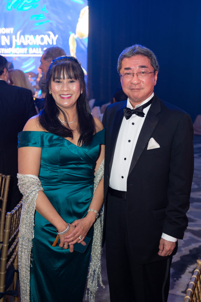 Hirofumi Murabayashi and guest at the Houston Symphony Ball held at the Post Oak Hotel. (Photo by Wilson Parish)