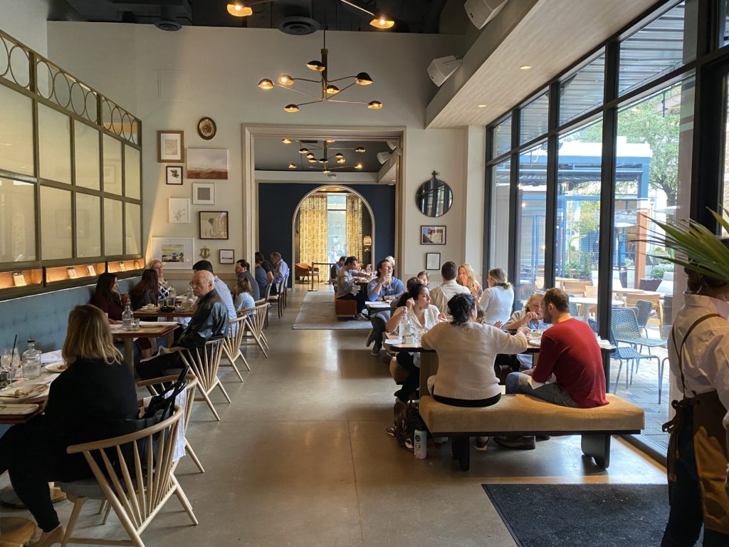 The 6,000 square foot Daily Gather in CityCentre will seat 150 diners inside. Interiors by Gin Design Group. (Photo by Shelby Hodge)