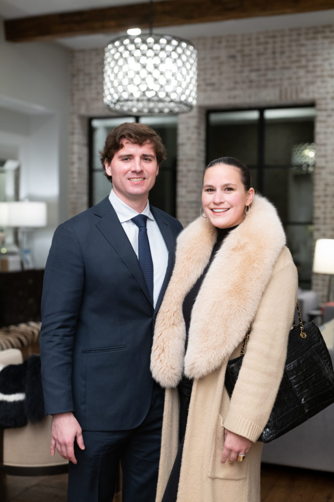 Mark Monroe & Adriana Banks at a private collector's party celebrating the opening of artist Christopher Martin's gallery in the Upper Kirby District's Gallery Row in Houston. (Photo by Daniel Ortiz)