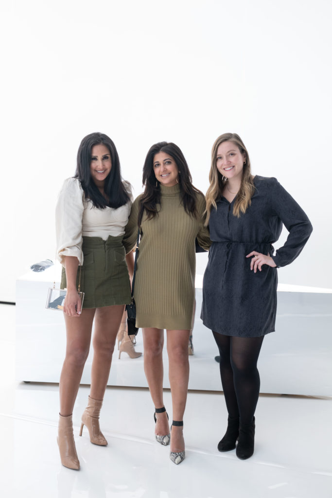 Priyanka Bins, Megha McSwain, Natalie Harms at the party for 'The Infinite' VR trip aboard the International Space Station.