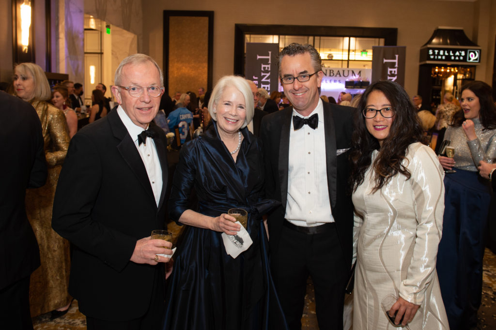 Rick & Betsy Weber, Andrew Davis, Corey Tu at the Houston Symphony Ball held at the Post Oak Hotel. (Photo by Wilson Parish)