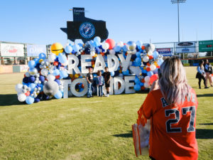 The Houston Astros held a launch party to reveal the Sugar Land Space Cowboys in a re-branding for their Triple A franchise at Constellation Field