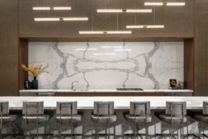 The Allen, one of three demonstration kitchens and bars in The Sterling at Regent Square, a project of GID Development Group.