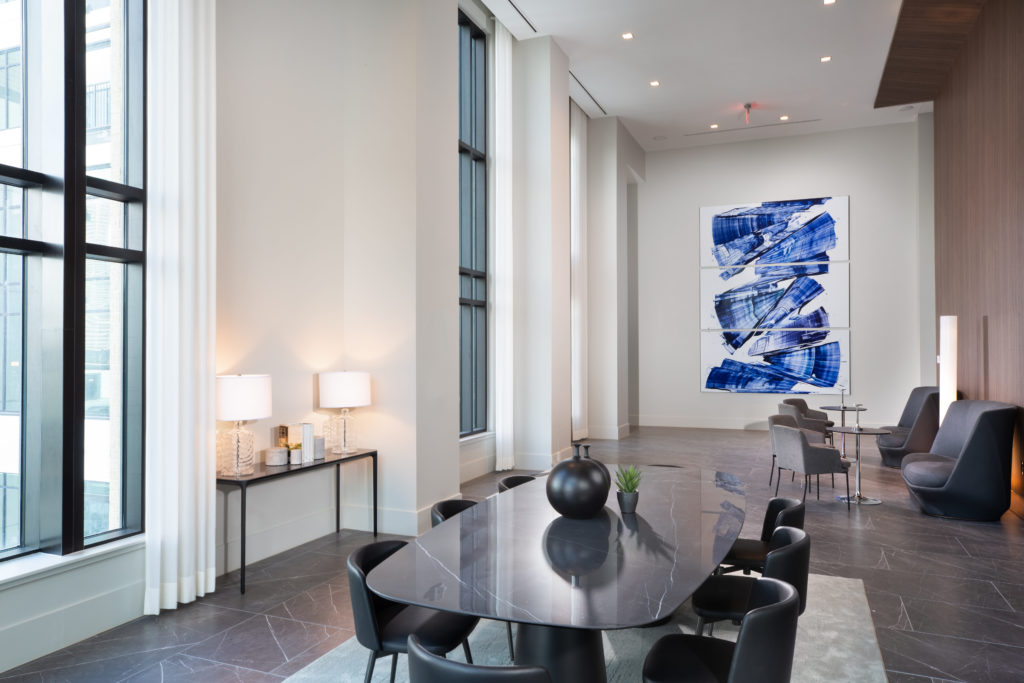 The Thirty-Five Fifteen meeting room in The Sterling at Regent Square, a project of GID Development Group.