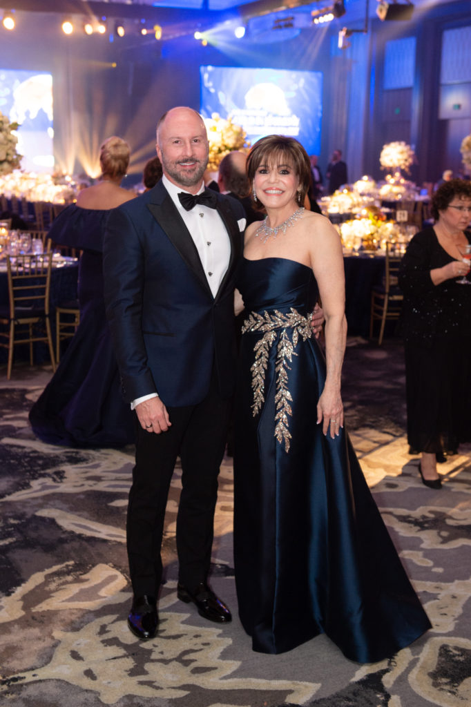 Tony Bradfield and Best Dressed Hall of Fame honoree Hallie Vanderhider at the 2022 Houston Symphony Ball held at the Post Oak Hotel. (Photo by Wilson Parish)