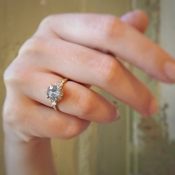 Natural salt and pepper diamond cheap