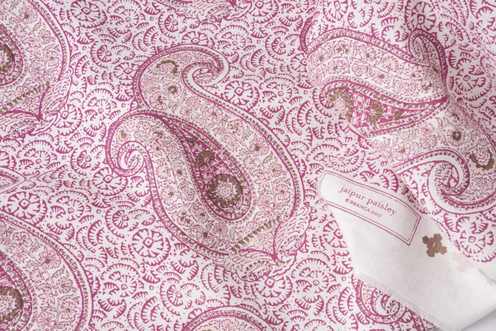 Casa Branca Jaipur Paisley fabric to the trade at James showroom