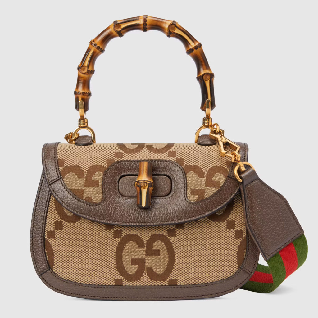 Gucci's Bamboo 1947 handbag is a slightly updated version of the iconic bag dating from post World War II.
