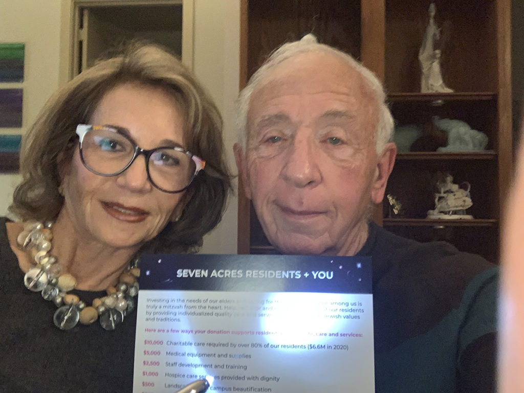 Seven Acres virtual gala committee members Vicky & Michael Richker