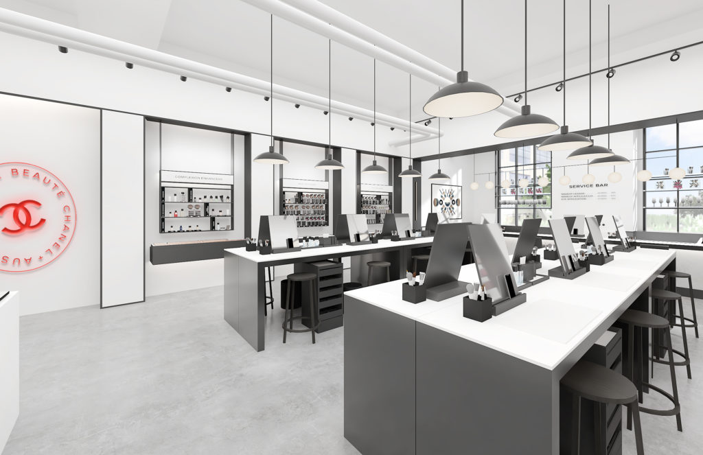 Visitors to the Atelier Beauté Chanel Austin pop-up will have individual stations where they can sample the brand's various beauty products.