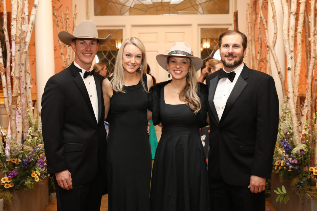 Adam & Stephanie Massey, Kristen & Brett McDonald at the Junior League of Houston Charity Ball (Photo by Priscilla Dickson)