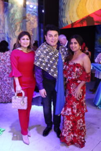 Ana Reger, Edward Sanchez, and Ruchi Mukerjee enjoy the opening night of “Immersive Frida Kahlo.” The glamorous art evening featured traditional Mexican dishes, live music, and a red carpet. (Photo by Quy Tran)