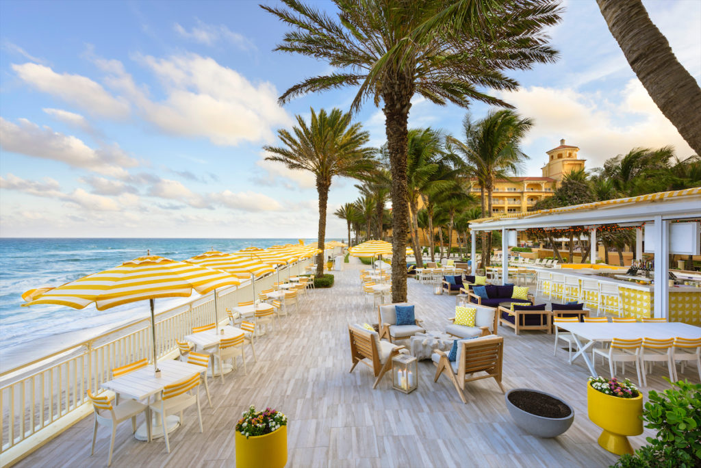 Seaside views from Breeze Ocean Kitchen in Palm Beach. (Photo by Moris Moreno)