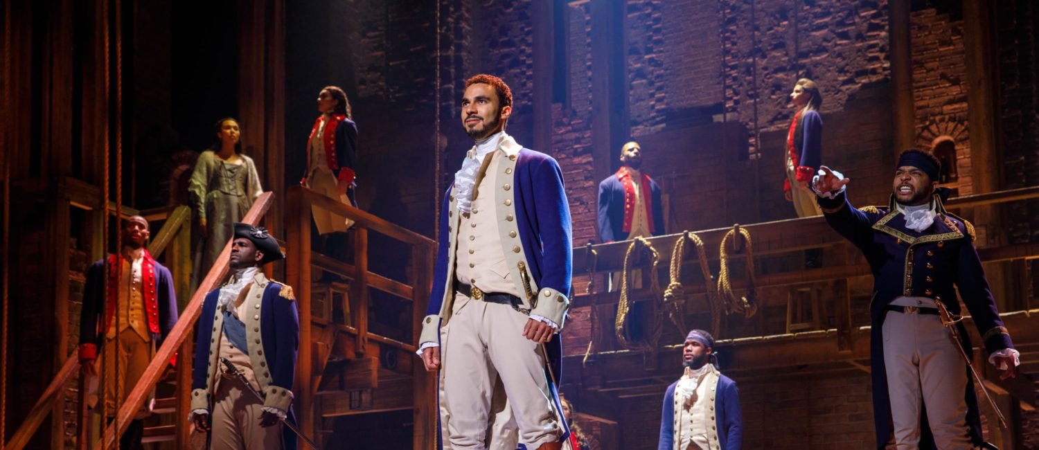 Hamilton is creating waves at the Hobby Center. (Photo by Joan Marcus)