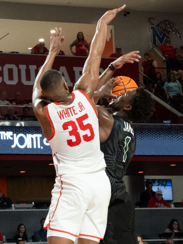 Fabian White Jr. knows that the University of Houston needs to bring the defensive intensity. (Photo by F. Carter Smith)