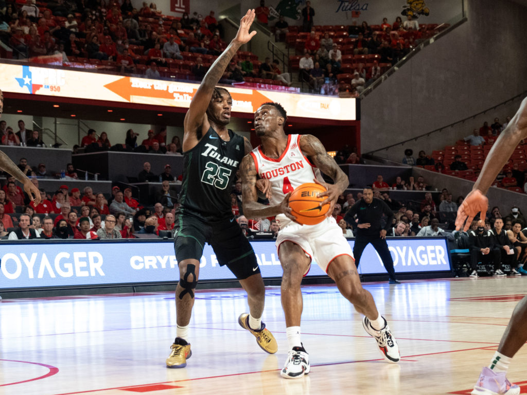 University of Houston Cougars men’s basketball team defeated the Tulane Green Wave, Wednesday night at the Fertitta Center February 2, 2022.