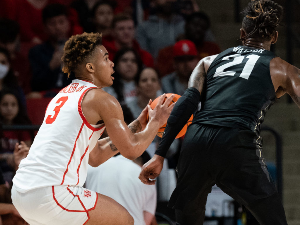 University of Houston guard Ramon Walker Jr. must contribute to an undermanned team long before Kelvin Sampson expected him to. (Photo by F. Carter Smith)