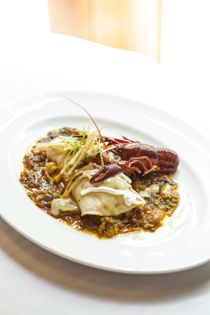 Brennan's of Houston serves a delish crawfish enchilada during the season. (Photo by Julie Soefer)