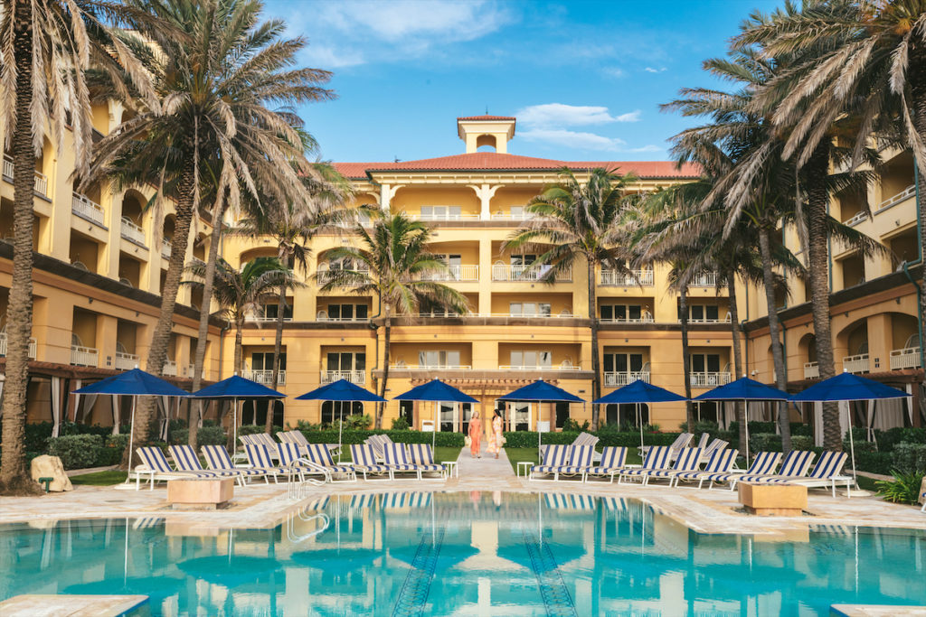Serene, poolside views at The Eau (as insiders call it) in Palm Beach.  (Photo by Moris Moreno)