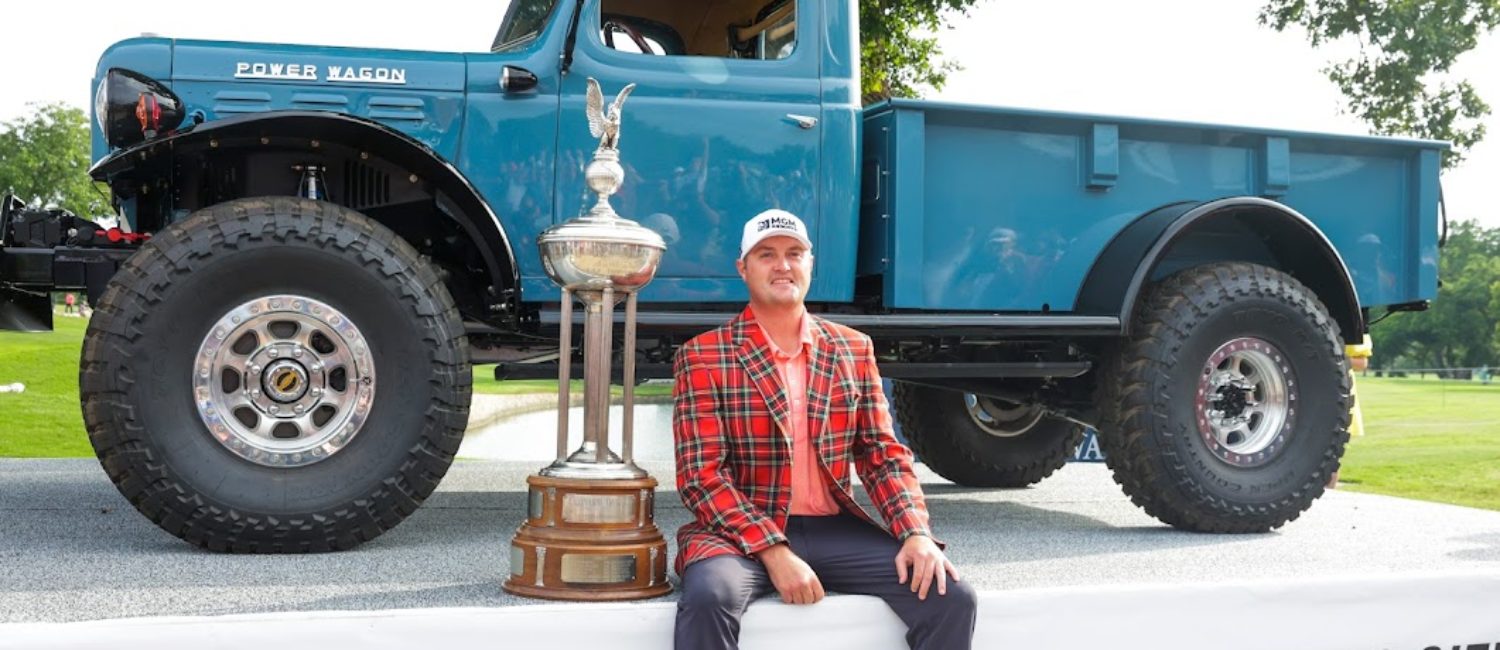 Fort Worth Spring Events Festivals  – Charles Schwab Callenge’s 2021 winner Jason Kokrak collects his Texas-sized trophy