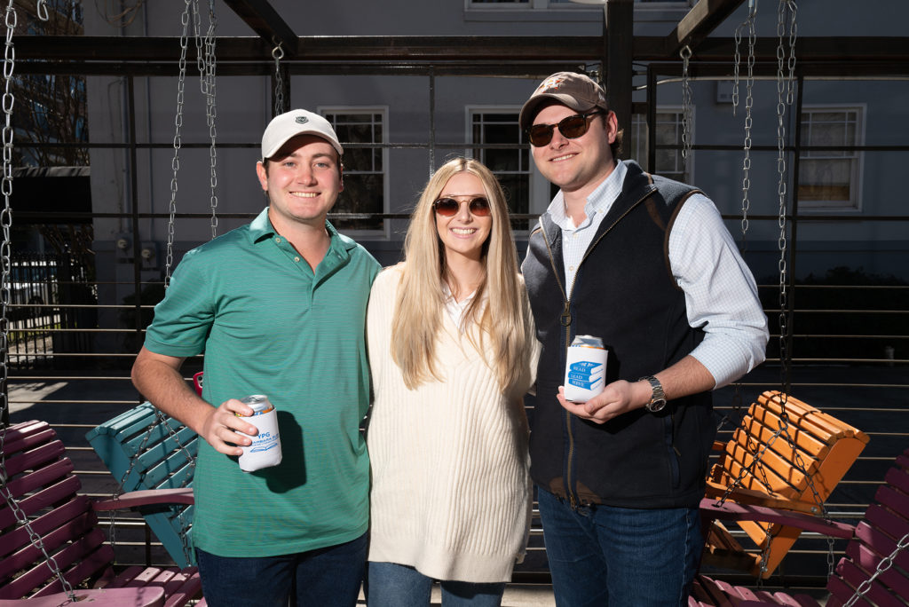 Harrison Schmidt, Ryan Marren, Alec Lubrano at the Crawfish for a Cause fundraiser. (Photo by Daniel Ortiz)