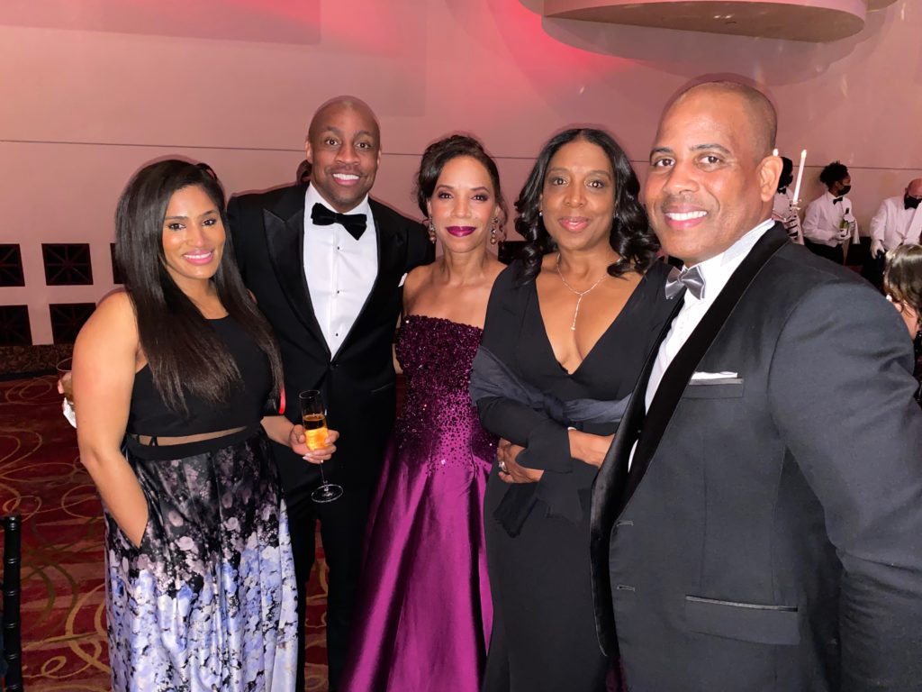 Damyanna & David Cooke, Gillian Hobson, Regina & Kevin Jones at the Houston Ballet ball. (Photo by Shelby Hodge)