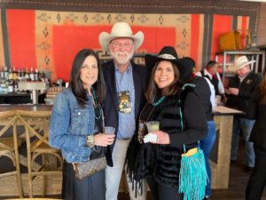Kristi LeHane, Michael Francisco, Lesha Elsenbrook at The Ranch Saloon + Steakhouse at the Houston Livestock Show and Rodeo (Photo by Shelby Hodge)