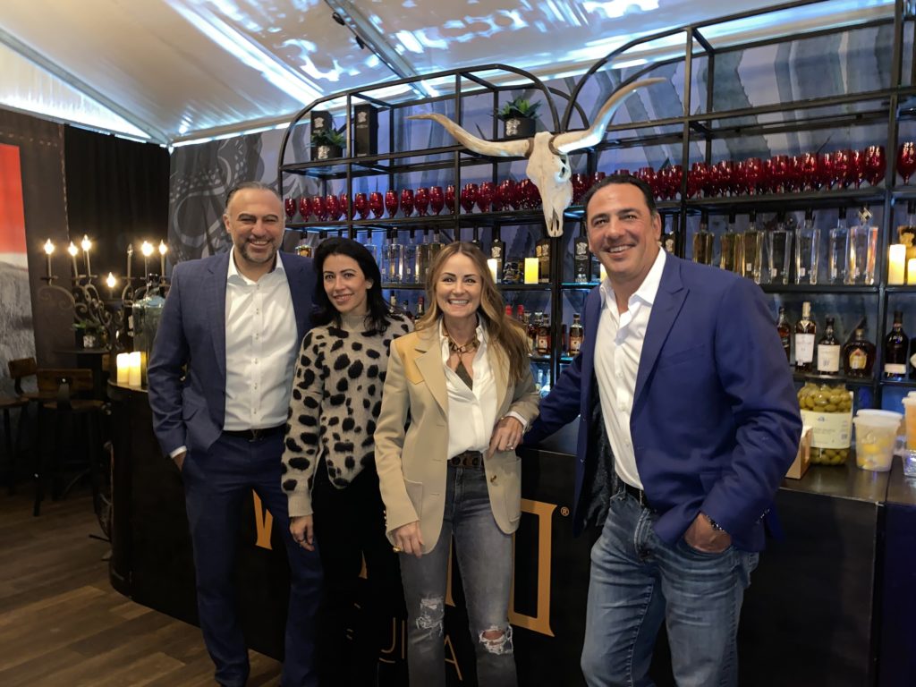 Kiki & Carmen Dikman, Lucinda & Javier Loya at the Veneno Tequila Bar within Ben Berg's The Ranch Saloon + Steakhouse at the Houston Livestock Show and Rodeo. (Photo by Shelby Hodge)