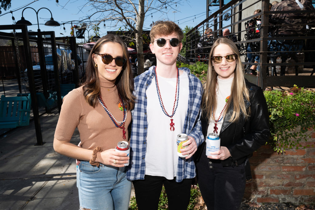 Jessica Lampi, Mitchell Bilodeau, Shannon Stacey at the Crawfish for a Cause fundraiser. (Photo by Daniel Ortiz)