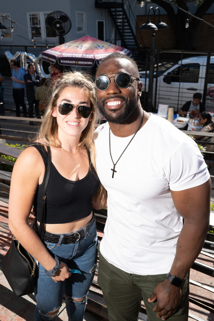 Kaitlyn Hovermale, Stephen Brown at the Crawfish for a Cause fundraiser. (Photo by Daniel Ortiz)