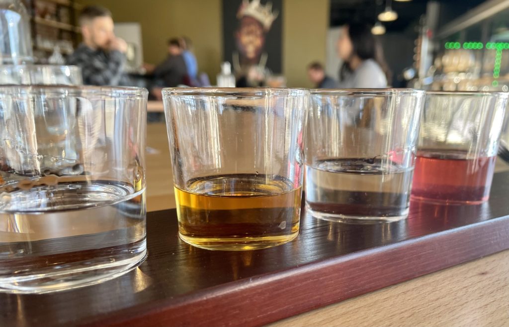 Yes, my sampler consisted of rum, gin, bourbon and vodka - not suggested. Photo by Courtney Dabney.