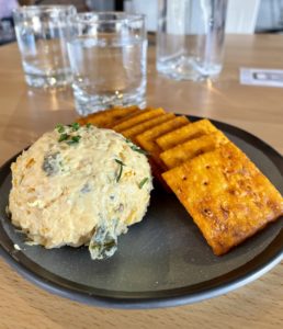 Lockwood – poblano pimento cheese with comeback crackers. Photo by Courtney Dabney