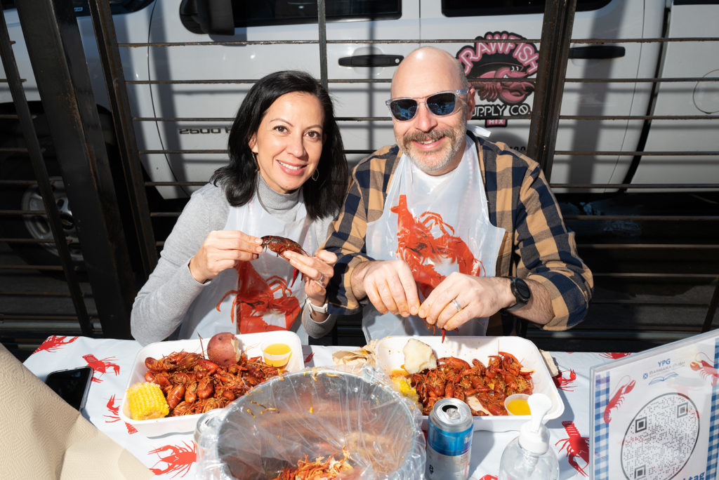 Maritza Archila, Andy Archila at the Crawfish for a Cause fundraiser. (Photo by Daniel Ortiz)