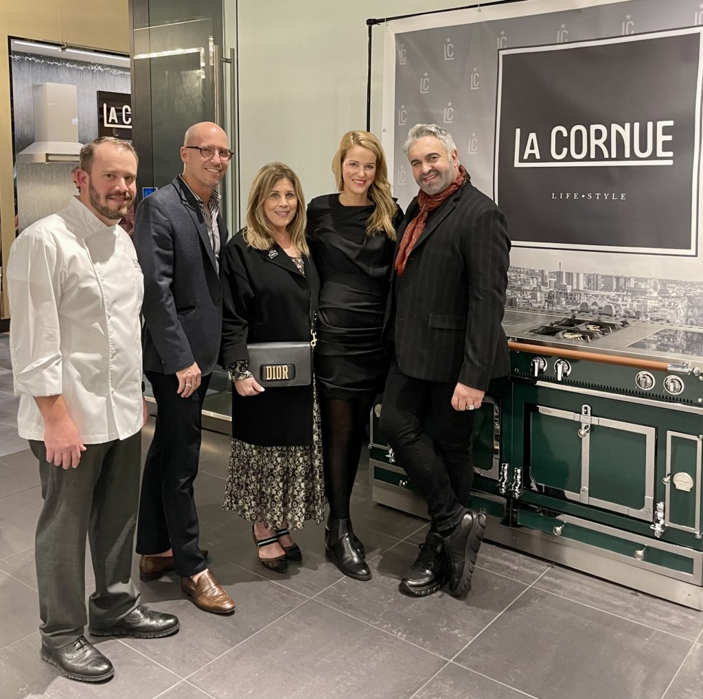 Martyn Lawrence Bullard unveils his Color Collection with La Cornue. With Middleby’s Anne Puricelli, Suzanne Kasler, Matthew Quinn, and Middleby Chef Chris Fersch.