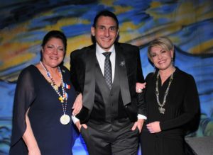 Momus Mistress of the Robes Caroline Barnes, Ball Chairman Craig Kovacevich, Mistress of the Robes Janet Wegner; Photo credit by Rhea’s Photographic Art (Photo by Rhea's Photographic Art)