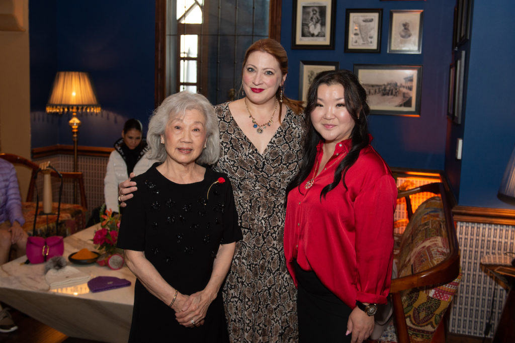 Nanako Tingleaf, Jenni Rebecca Stephenson, Yoon Smith at Musaafer for The Galleria/PaperCity Spring Luncheon. (Photo by Wilson Parish)