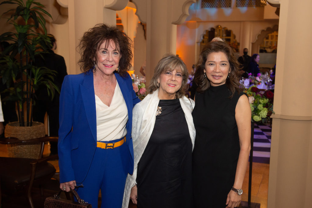 Lenore Prudhomme, Mary Frazier, Bonna Kol at Musaafer for The Galleria/PaperCity Spring Luncheon. (Photo by Wilson Parish)