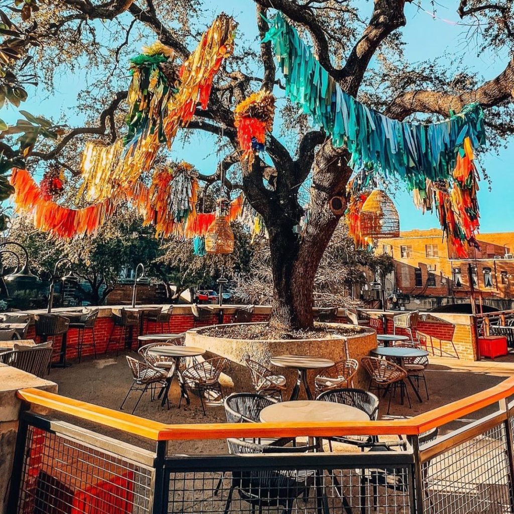 Tim Love – the patio vibe at Love’s newest Paloma Suerte, also in Mule Alley.