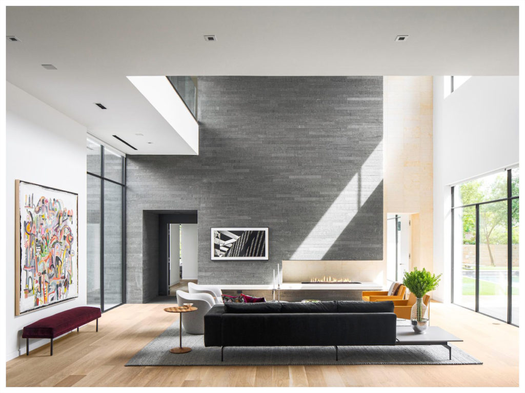 Designed by M Gooden Design, the home seamlessly blends the indoors and outdoors. 