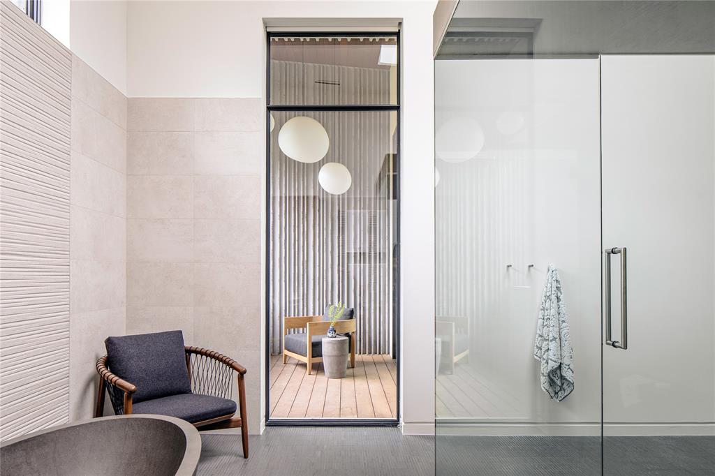 The spa-like master bathroom. 