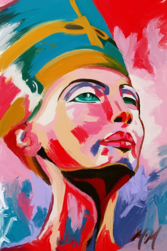 Marian Mekhail's "Nefertiti," 2021, at Janette Kennedy Gallery