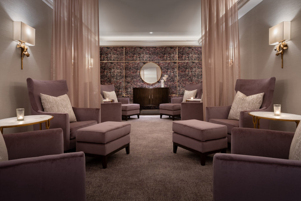 The women's relaxation room at The Ritz-Carlton Spa in Dallas' Uptown Neighborhood (courtesy of The Ritz-Carlton, Dallas)
