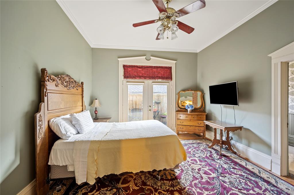 One of the four bedrooms in the main house. 